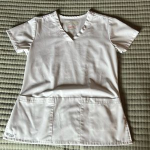 Small White Barco Scrub Top